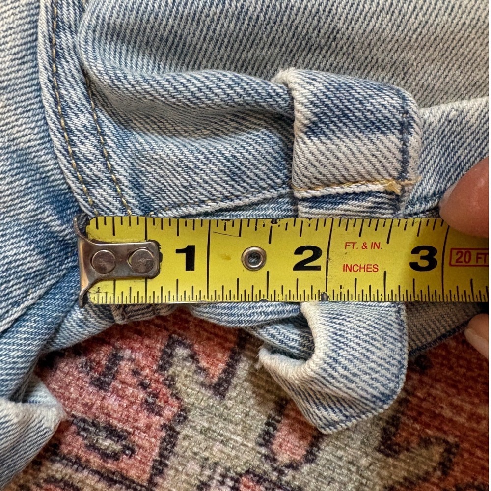 Abercrombie & Fitch High Rise Paperbag Waist Denim Shorts Light Wash Blue | 27/4 - Picture 4 of 5